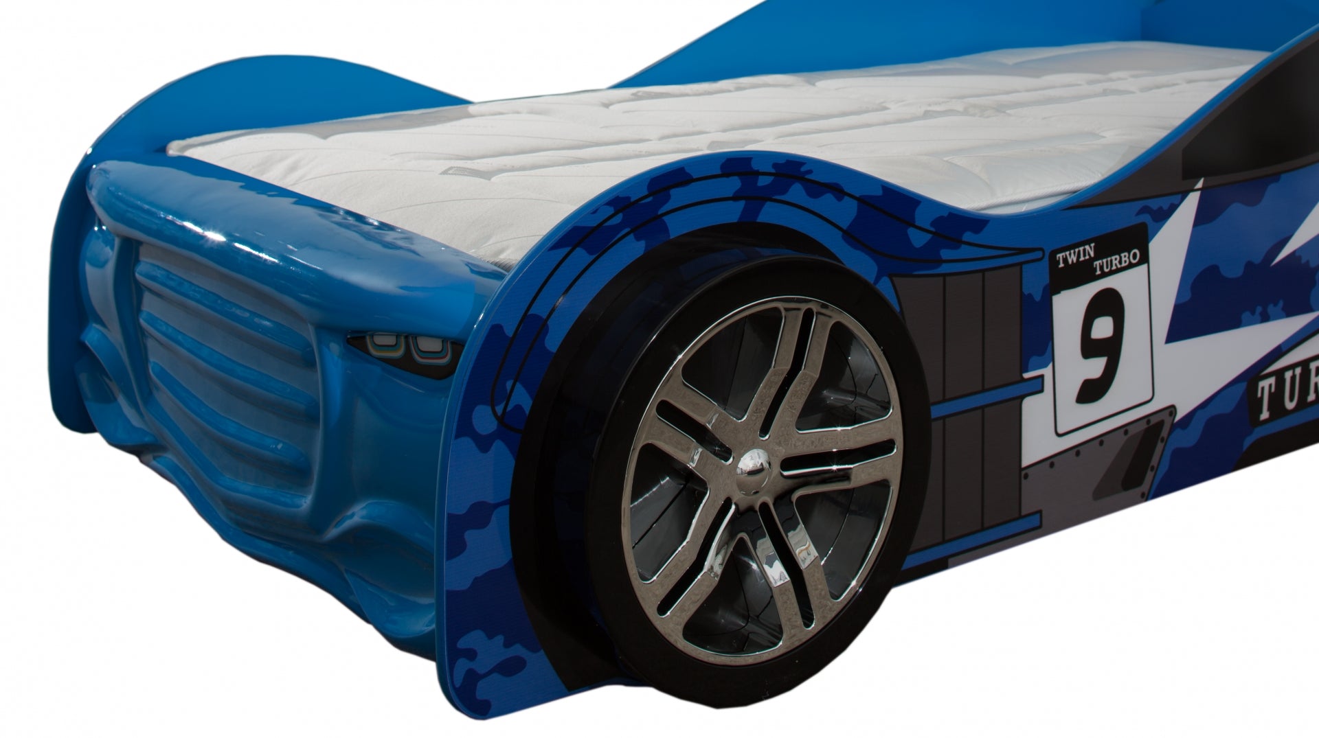 Blue Turbo Car Bed