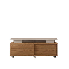 Widescreen Tv Unit, Oak Effect & Grey