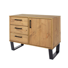 Small Sideboard With 1 Door, 3 Drawers