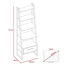 Ladder Shelf Unit With Black Metal Legs