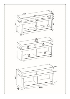 Flat Screen Tv Unit, Gloss White