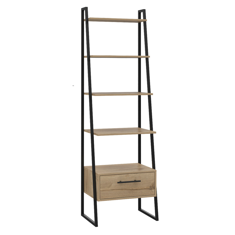 Ladder Shelf Unit With Black Metal Legs