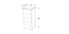 5 Drawer Narrow Chest