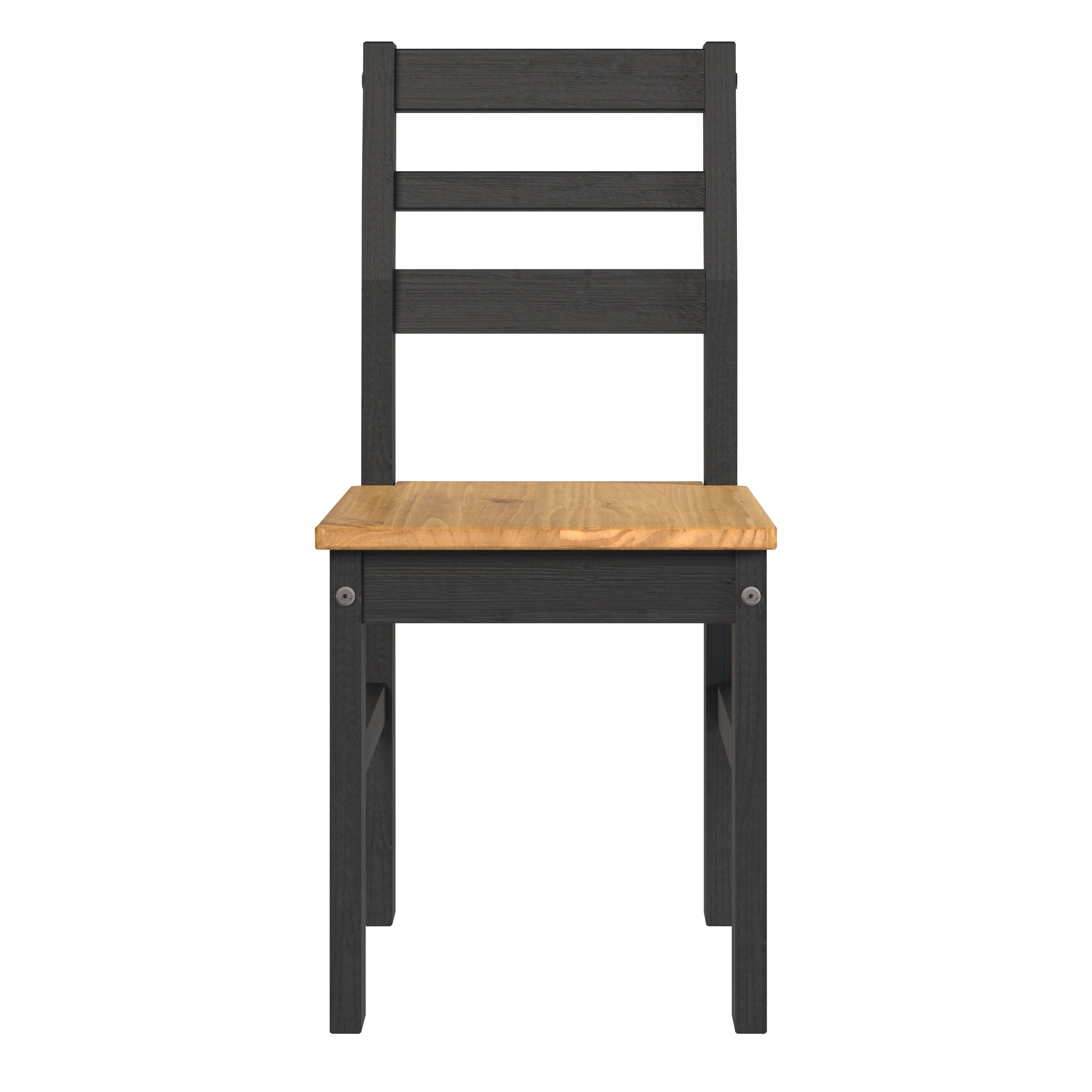 Linea Black Ladder Back Chair (Pair)