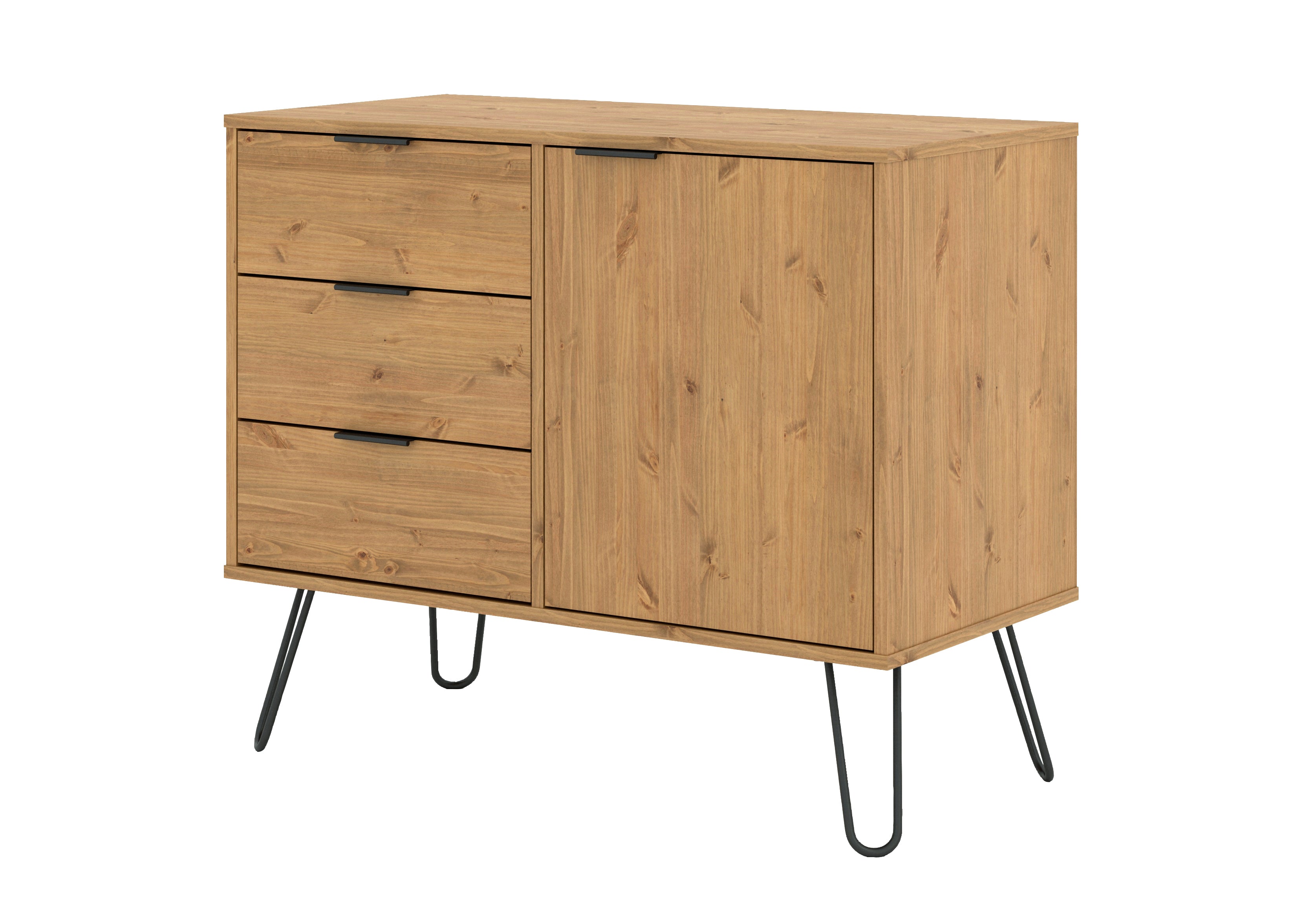 Small Sideboard With 1 Door, 3 Drawers