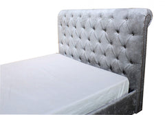 Silver Fabric Bed