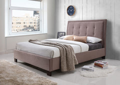 Brown Fabric Bed