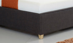 Standard Fabric Button Charcoal Bed