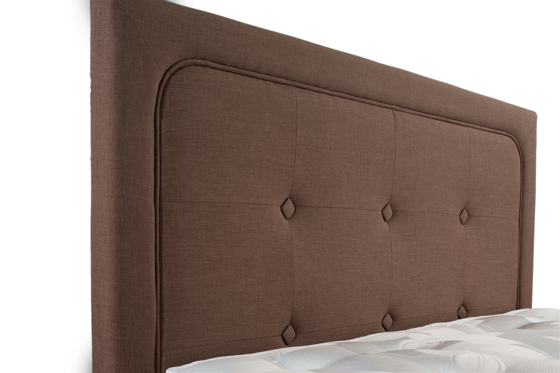 Brown Fabric Ottoman Bed
