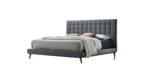Stocholm Grey Fabric Bed