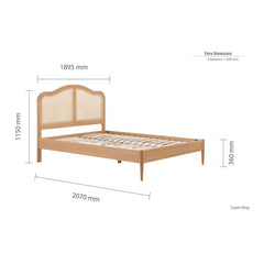 rattan bed frame