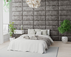 Aspire EasyMount Wall Mounted Upholstered Panels - Modular DIY Headboard - Distressed Velvet - Slate