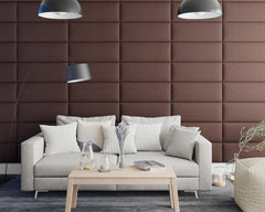 Aspire EasyMount Wall Mounted Upholstered Panels - Modular DIY Headboard - Yorkshire Knit - Chocolate