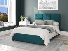 Caine Fabric Ottoman Bed - Plush Velvet - Emerald