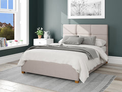 Caine Fabric Ottoman Bed - Eire Linen - Off White