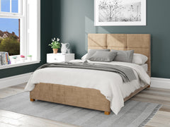 Caine Fabric Ottoman Bed - Firenza Velour - Champagne