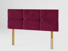 Caine Headboard 60 cm - Plush Velvet - Berry