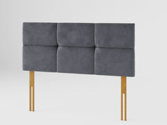 Caine Headboard 60 cm - Plush Velvet - Steel