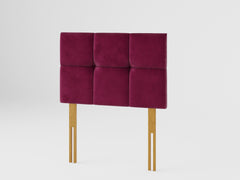 Caine Headboard 60 cm - Plush Velvet - Berry