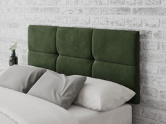Caine Headboard 60 cm - Plush Velvet - Forest Green