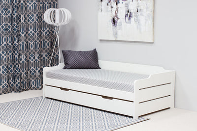 Copella White Guest Bed With Trundle