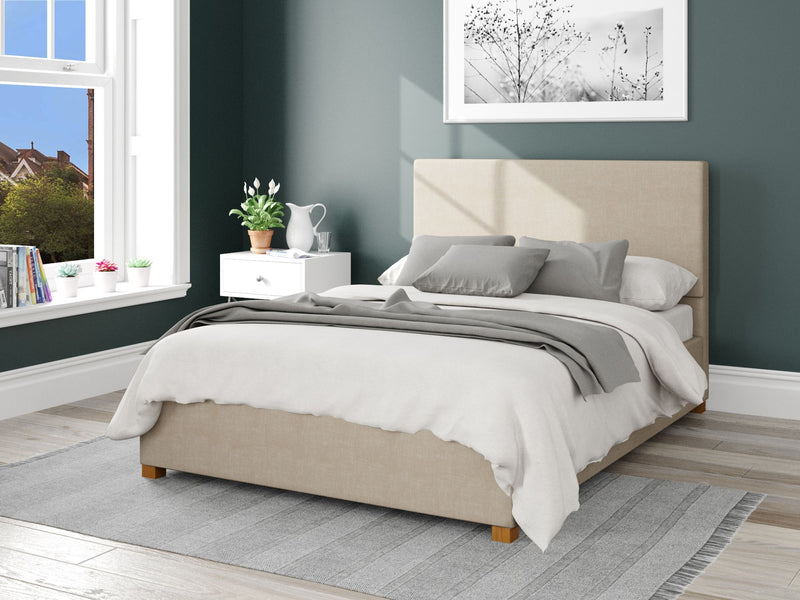 Garland Fabric Ottoman Bed - Malham Weave - Cream