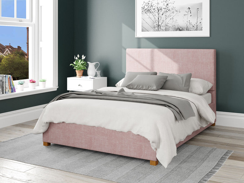 Garland Fabric Ottoman Bed - Pure Pastel Cotton - Tea Rose