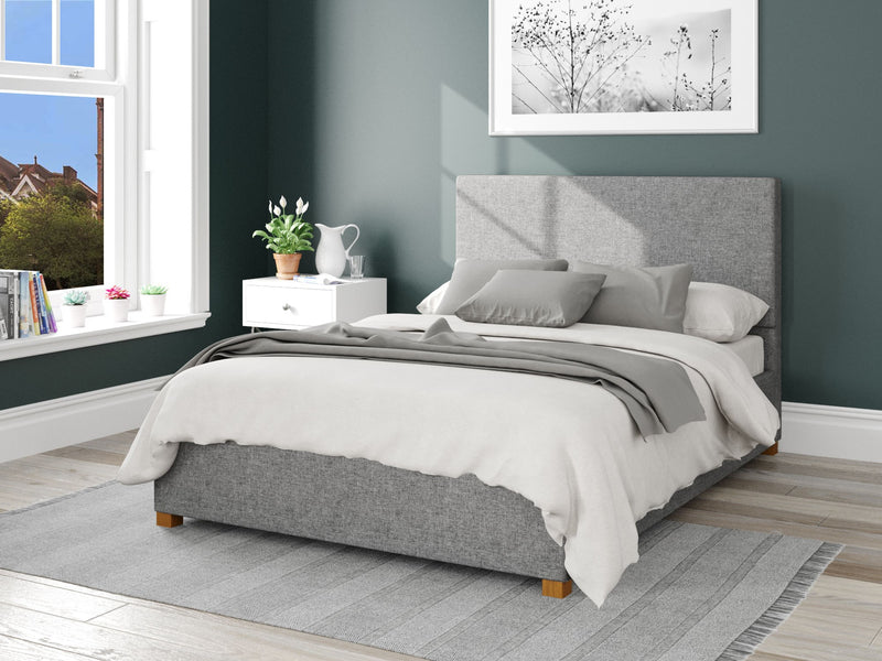 Garland Fabric Ottoman Bed - Saxon Twill - Grey