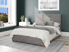 Garland Fabric Ottoman Bed - Firenza Velour - Silver