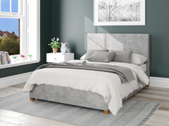 Garland Fabric Ottoman Bed - Kimiyo Linen - Silver