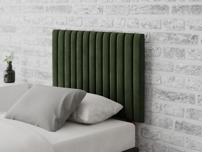 Grant Headboard 60 cm - Plush Velvet - Forest Green