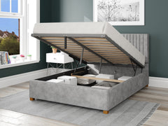 Grant Upholstered Ottoman Bed - Kimiyo Linen - Silver