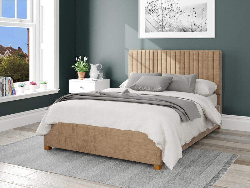 Grant Upholstered Ottoman Bed - Firenza Velour - Champagne