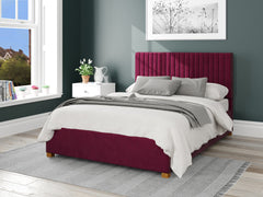 Grant Upholstered Ottoman Bed - Plush Velvet - Berry
