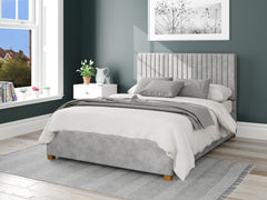 Grant Upholstered Ottoman Bed - Kimiyo Linen - Silver