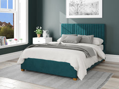 Grant Upholstered Ottoman Bed - Plush Velvet - Emerald