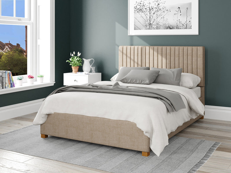 Grant Upholstered Ottoman Bed - Malham Weave - Mink