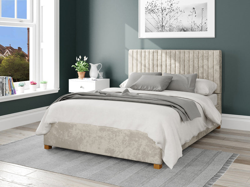 Grant Upholstered Ottoman Bed - Mirazzi Velvet - Pearl