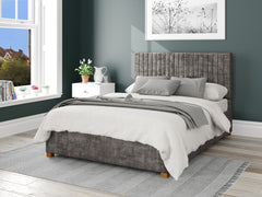 Grant Upholstered Ottoman Bed - Distressed Velvet - Slate