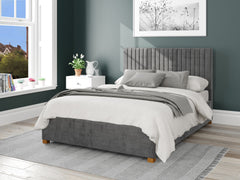 Grant Upholstered Ottoman Bed - Firenza Velour - Charcoal