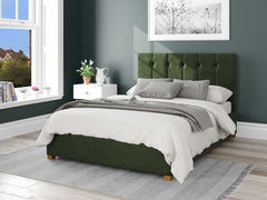 Hepburn Fabric Ottoman Bed - Plush Velvet - Forest Green