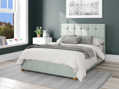 Hepburn Fabric Ottoman Bed - Pure Pastel Cotton - Eau De Nil