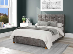 Hepburn Fabric Ottoman Bed - Distressed Velvet - Slate