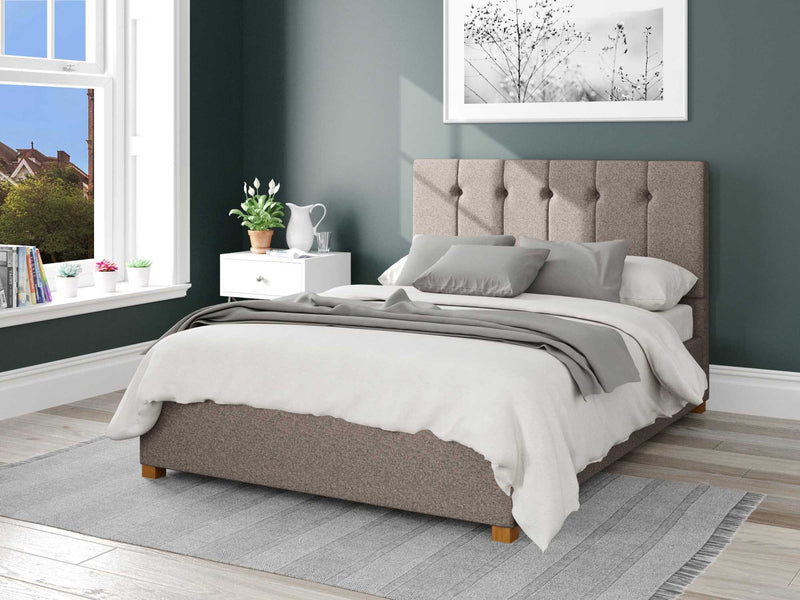 Hepburn Fabric Ottoman Bed - Yorkshire Knit - Mineral