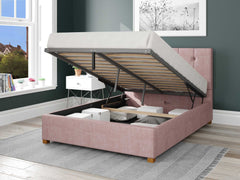 Hepburn Fabric Ottoman Bed - Pure Pastel Cotton - Tea Rose