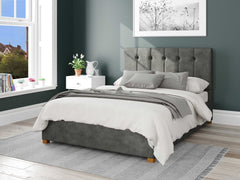 Hepburn Fabric Ottoman Bed - Kimiyo Linen - Granite