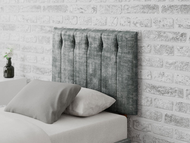 Hepburn Headboard 60 cm - Distressed Velvet - Platinum