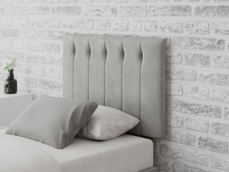 Hepburn Headboard 60 cm - Plush Velvet - Light Silver