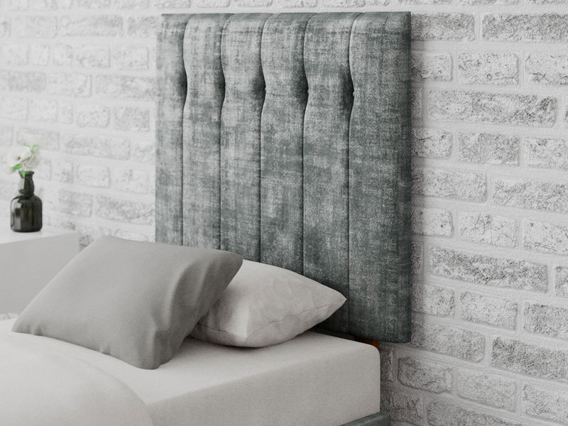 Hepburn Headboard 80 cm - Distressed Velvet - Platinum