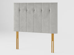 Hepburn Headboard 80 cm - Plush Velvet - Light Silver